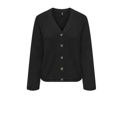 ONLY vest met wol zwart gebreid afbeelding