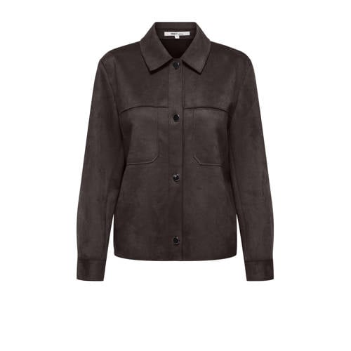 ONLY suede blouse bruin afbeelding