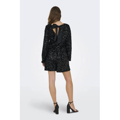 ONLY top zwart met pailletten afbeelding