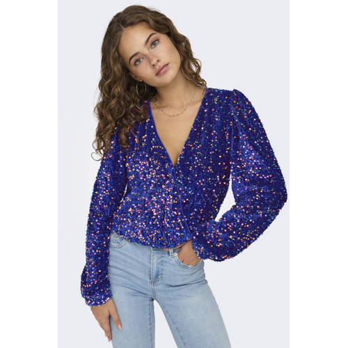 ONLY glitter top met pailletten afbeelding