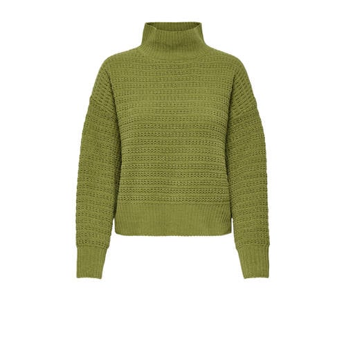 ONLY trui groen gebreid afbeelding