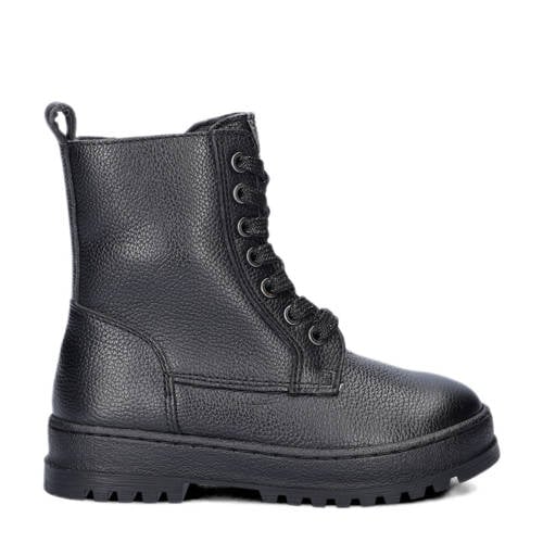 Nelson Kids leren veterboots zwart afbeelding