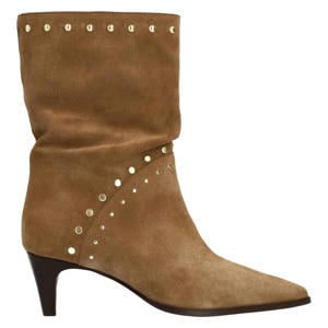 suède halfhoge laarzen beige