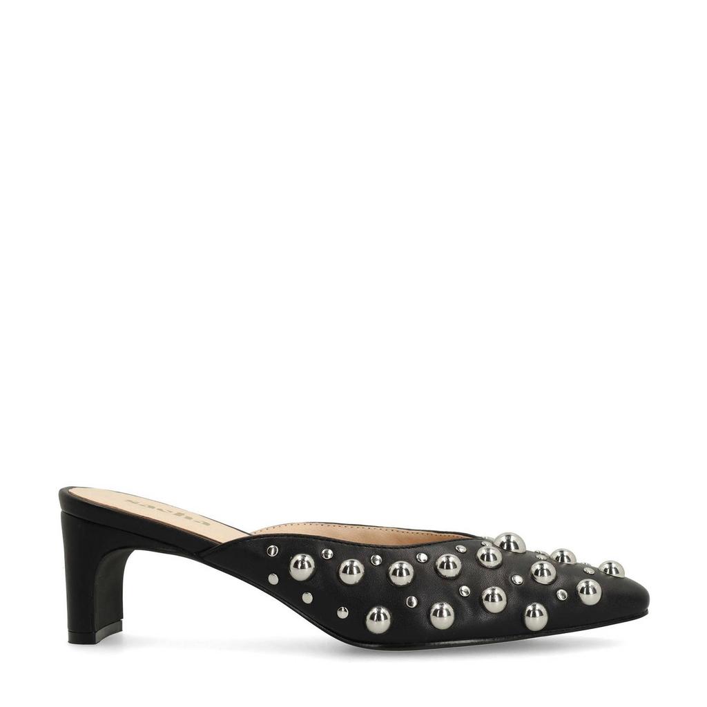 Zwarte dames Sacha muiltjes met studs