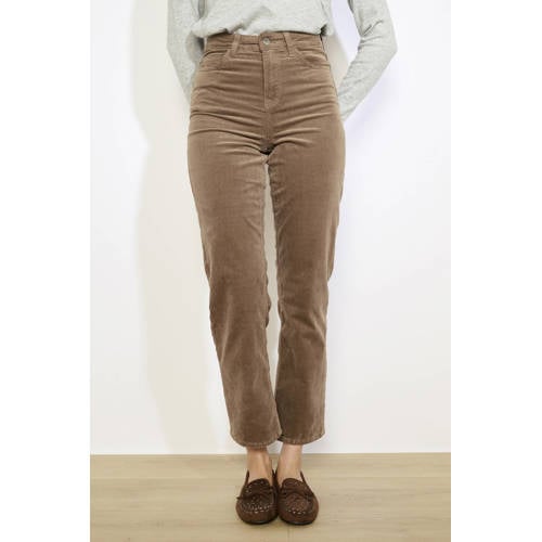 LOLALIZA corduroy mom regular waist broek camel afbeelding