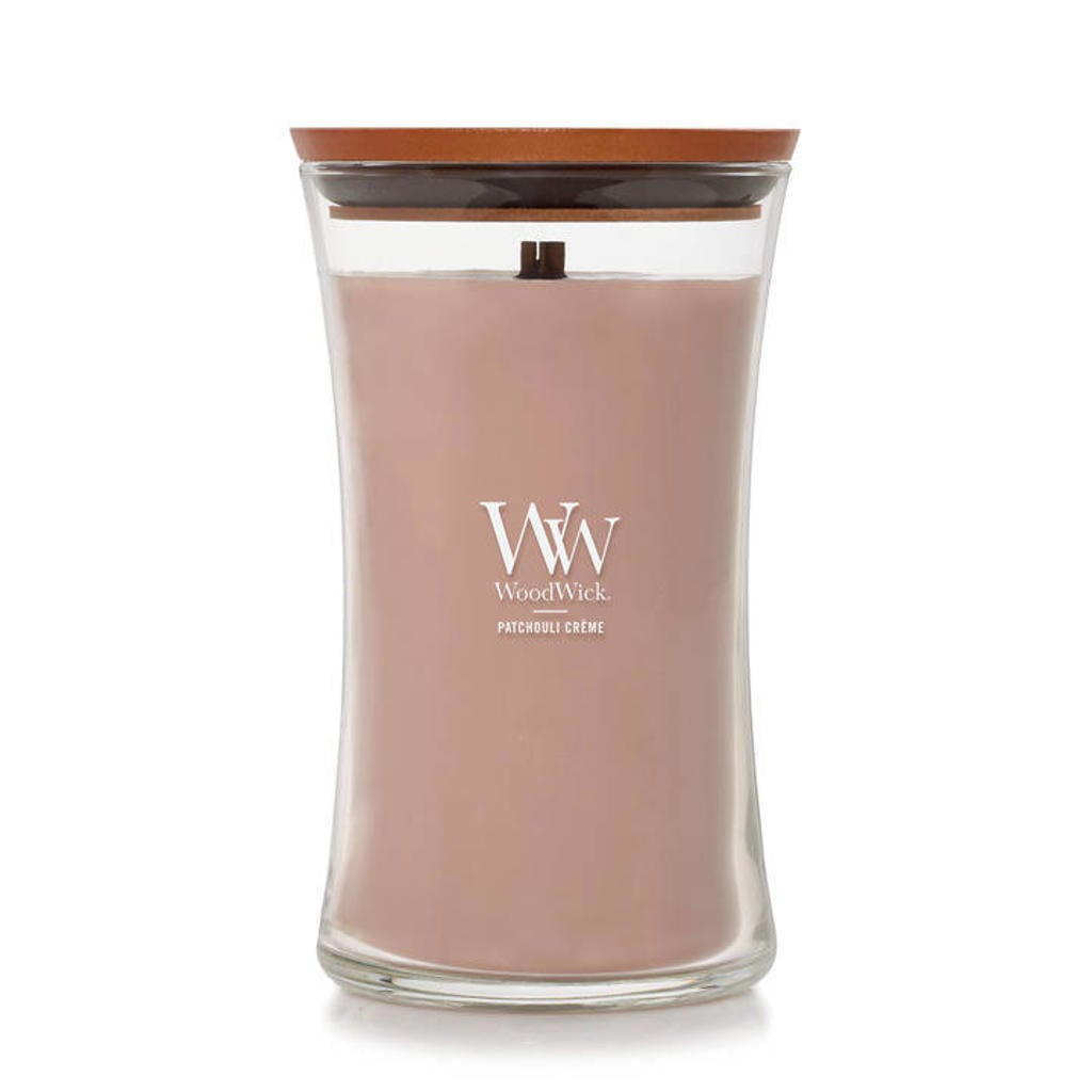 WoodWick geurkaars Patchouli Créme Large