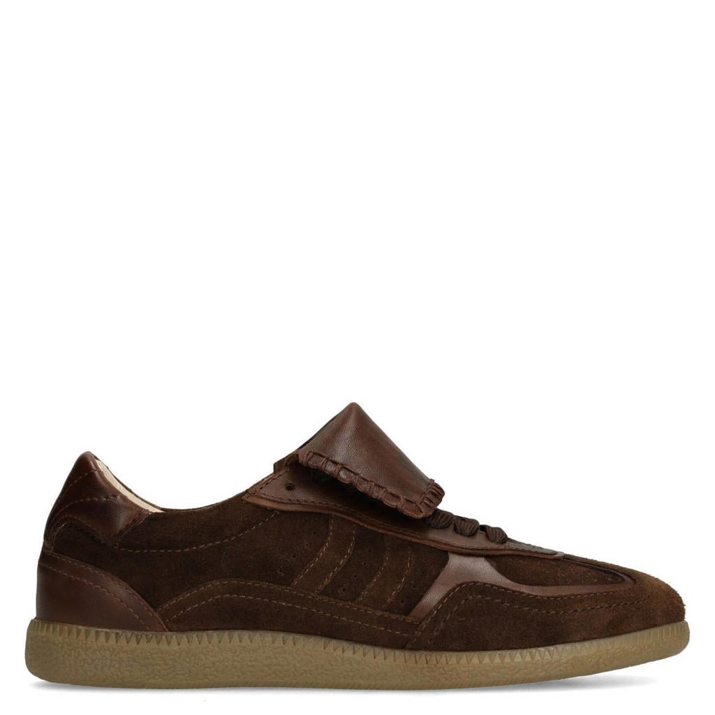 Bruine dames Sacha suède sneakers met veters