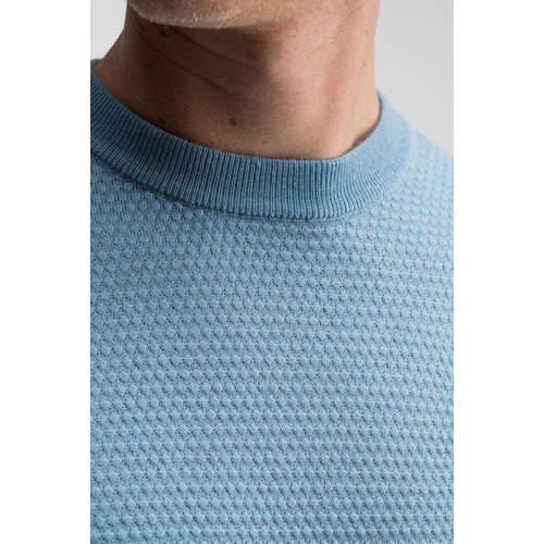 Butcher of Blue trui met wol met ingebreid patroon blauw afbeelding