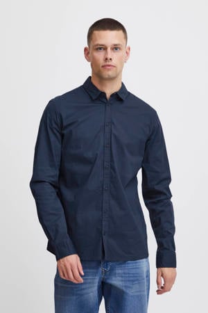 regular zakelijk overhemd donkerblauw