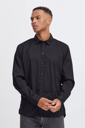 regular zakelijk overhemd zwart