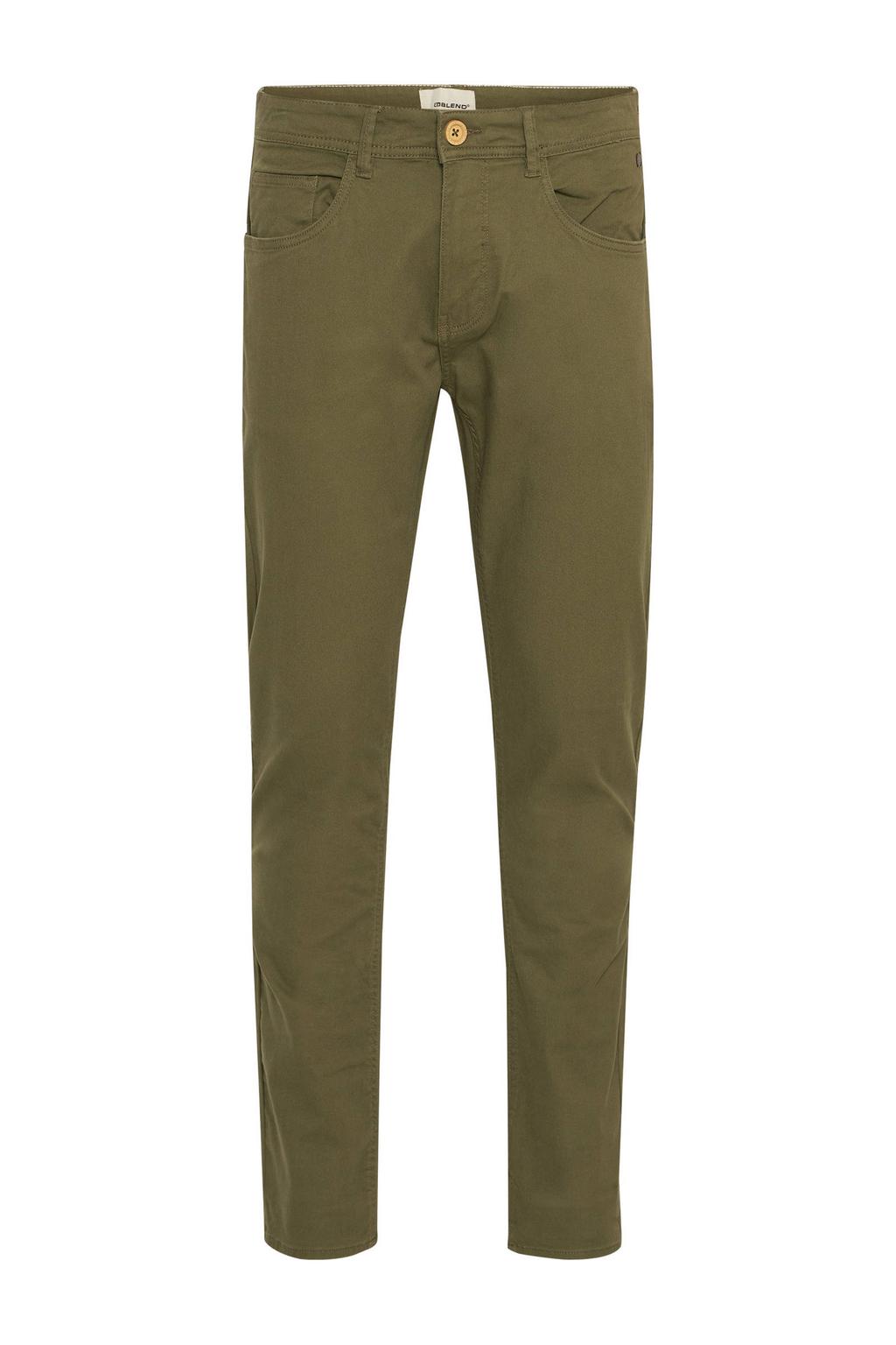 Blend BHRODNEY slim chino olijfgroen