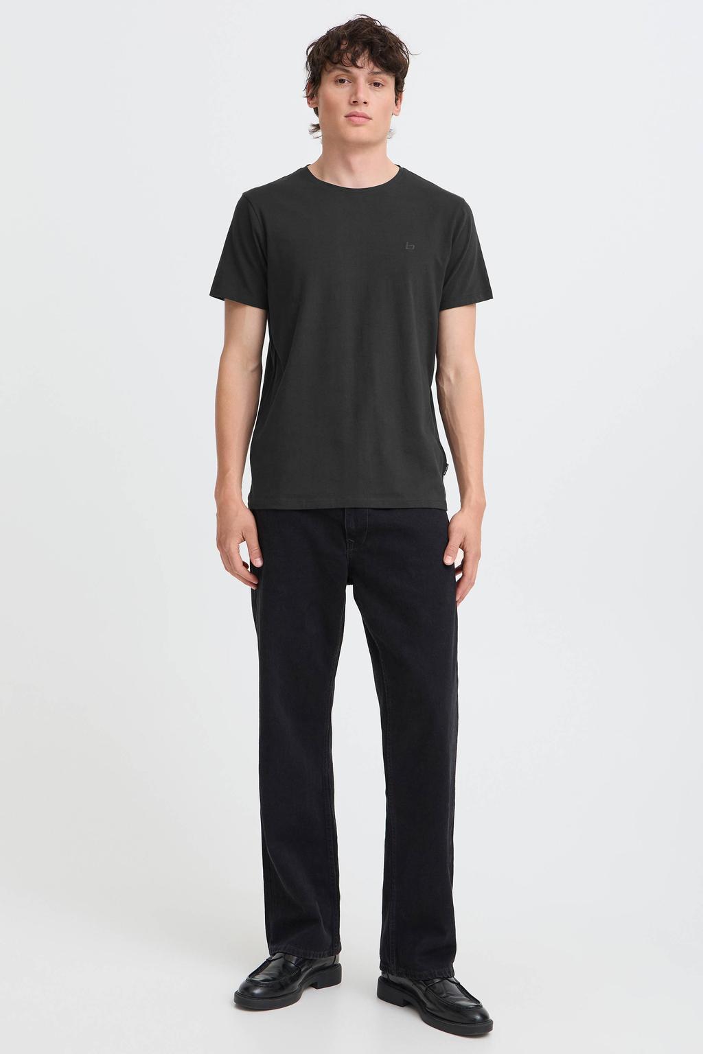 Blend regular fit T-shirt - zwart