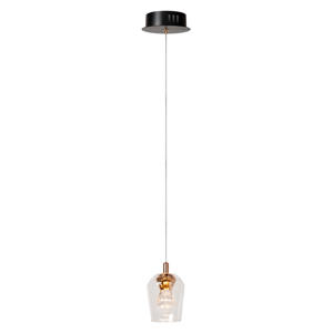 BERLIANE - Hanglamp - Ø 12 cm - LED Dimb. - 1x4W 2700K - Met vervangbare LED-module - Transparant | Essential
