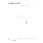 thumbnail: Lucide FIGARO - Tafellamp - Ø 12 cm, H 53,5cm - 1xG9 - Grijs