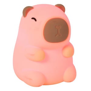 PINCHA CAPYBARA - Oplaadbare Tafellamp Kinderkamer - Accu/Batterij - LED 3 StepDim - 1x0,5W 2100K - Roze | Essential