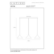thumbnail: Lucide SPITZE - Hanglamp - 3xE27 - Grijs | Vibes