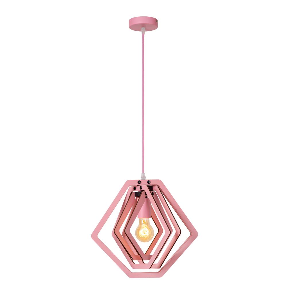 Lucide MAURO - Hanglamp Kinderkamer - 1xE27 - Roze