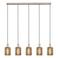 Lucide LAMBRES - Hanglamp - 5xE27 - Taupe