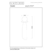 thumbnail: Lucide FIGARO - Tafellamp - Ø 12 cm, H 48 cm - 1xG9 - Grijs