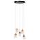 Lucide BERLIANE - Hanglamp - Ø 34 cm - LED Dimb. - 5x4W 2700K - Met vervangbare LED-module - Transparant | Essential