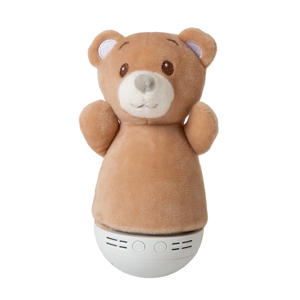 DOLLY - Tafellamp Kinderkamer - Batterijen - LED - 1x3W 2700K - Met muziekfunctie - Bruin