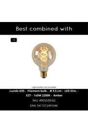 thumbnail: Lucide BRASSY-BIS - Hanglamp - Ø 31 cm - 1xE27 - Zwart