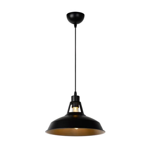 Lucide BRASSY-BIS - Hanglamp - Ø 31 cm - 1xE27 - Zwart afbeelding