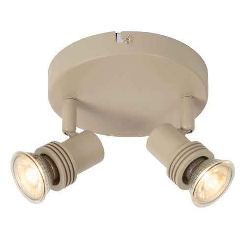 Lucide KIANTI - Plafondspot - Ø 15 cm - 2xGU10 - Taupe afbeelding