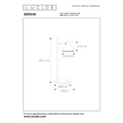 thumbnail: Lucide SENSAS - Bureaulamp - Ø 18 cm - 1xGU10 (ES111) - Zwart