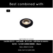thumbnail: Lucide SENSAS - Bureaulamp - Ø 18 cm - 1xGU10 (ES111) - Zwart