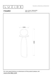thumbnail: Lucide FIGARO - Tafellamp - Ø 12 cm, H 45cm - 1xG9 - Grijs