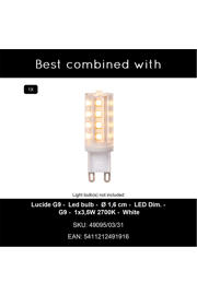 thumbnail: Lucide FIGARO - Tafellamp - Ø 12 cm, H 45cm - 1xG9 - Grijs