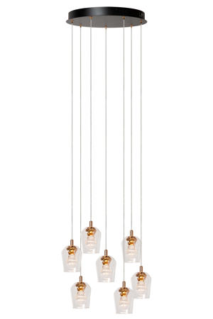 BERLIANE - Hanglamp - Ø 39 cm - LED Dimb. - 7x4W 2700K - Met vervangbare LED-module - Transparant | Essential
