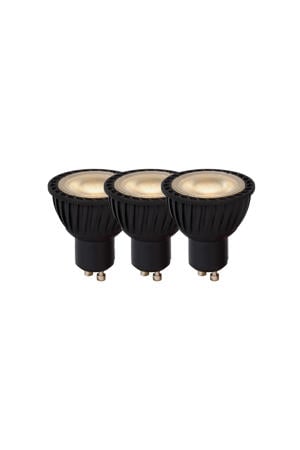MR16 - Led lamp - Ã˜ 5 cm - LED Dimb. - GU10 - 3x5W 3000K - Zwart (set van 3)