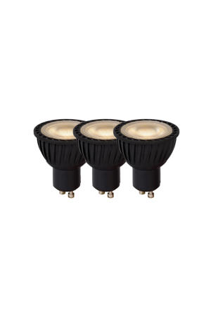 MR16 - Led lamp - Ø 5 cm - LED Dimb. - GU10 - 3x5W 3000K - Zwart (set van 3)
