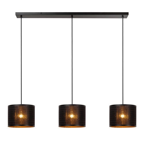 Lucide TAGALOG - Hanglamp - Ø 40 cm - 3xE27 - Zwart | Essential afbeelding