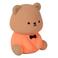 Lucide PINCHA BEAR - Oplaadbare Tafellamp Kinderkamer - Accu/Batterij - LED 3 StepDim - 1x0,5W 2100K - RGB - Bruin | Essential