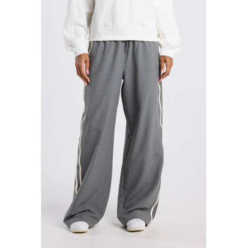 America Today straight regular waist casual broek lichtgrijs afbeelding