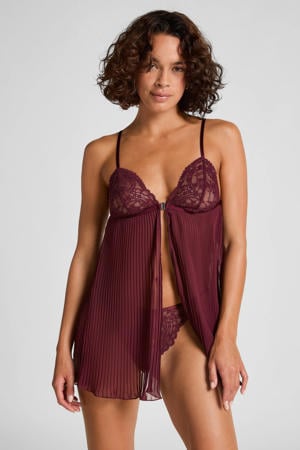 babydoll Isadora donkerrood