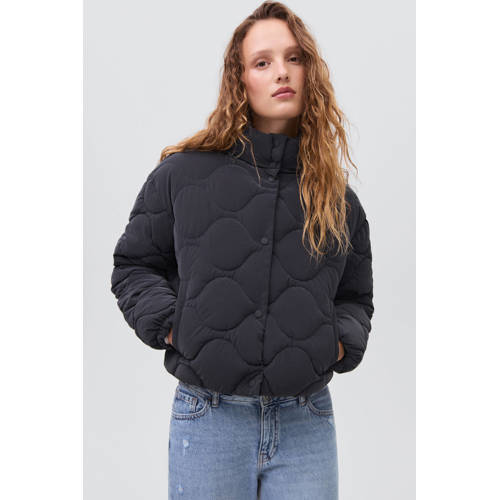 MANGO TEEN gewatteerde jas donkerblauw afbeelding
