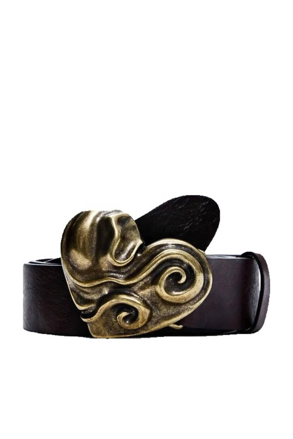 Desigual leren riem zwart