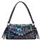 Desigual denim schoudertas met tekst multi