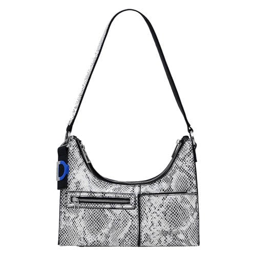 Desigual schoudertas met slangenprint zwart afbeelding