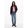 Desigual imitatieleren jas donkerrood
