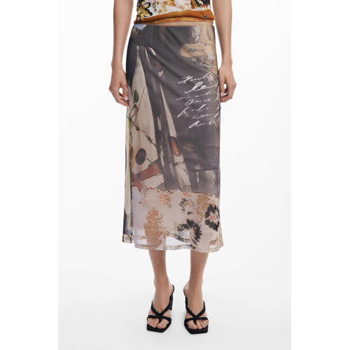 Desigual midi rok multi afbeelding