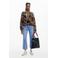 Desigual gebreide trui met panterprint bruin