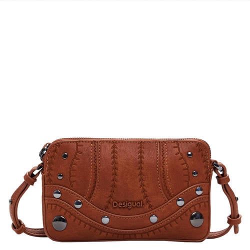 Desigual mini crossbody tas cognac afbeelding