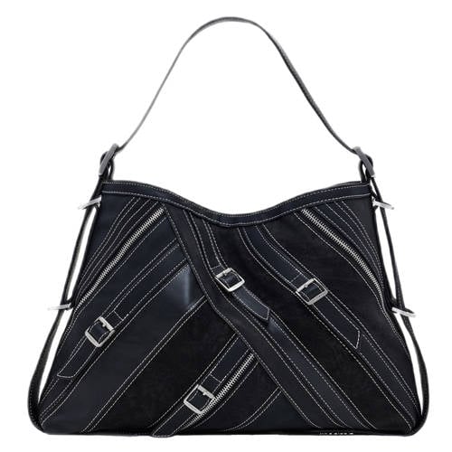 Desigual schoudertas met gespen zwart afbeelding