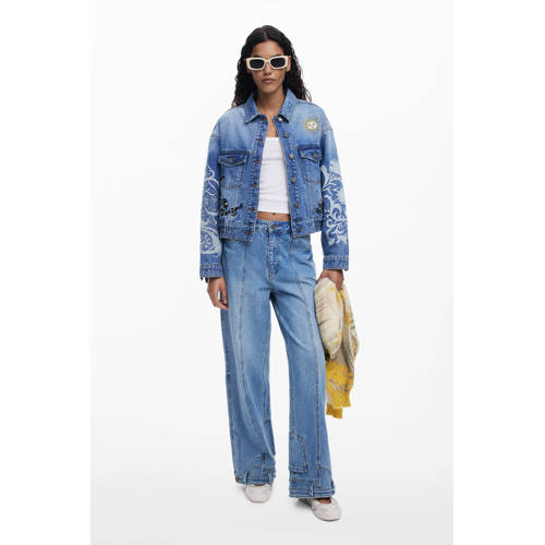 Desigual denim spijkerjas medium blue denim afbeelding