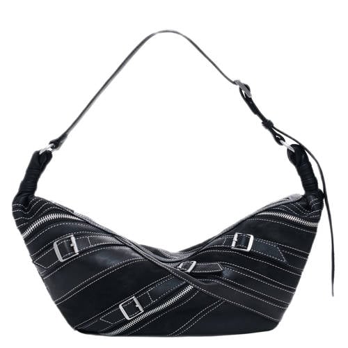 Desigual schoudertas met gespen zwart afbeelding